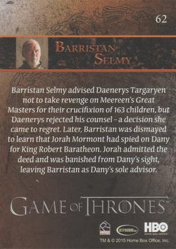 2015 Rittenhouse Game of Thrones Season 4 - Foil #62 Barristan Selmy Back