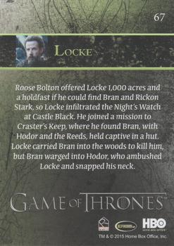 2015 Rittenhouse Game of Thrones Season 4 - Foil #67 Locke Back