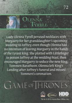 2015 Rittenhouse Game of Thrones Season 4 - Foil #72 Lady Olenna Tyrell Back