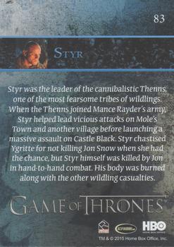 2015 Rittenhouse Game of Thrones Season 4 - Foil #83 Styr Back