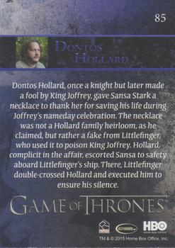 2015 Rittenhouse Game of Thrones Season 4 - Foil #85 Dontos Hollard Back