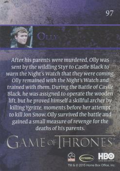 2015 Rittenhouse Game of Thrones Season 4 - Foil #97 Olly Back