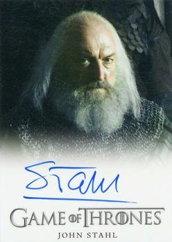 2015 Rittenhouse Game of Thrones Season 4 - Autographs Full Bleed #NNO John Stahl Front