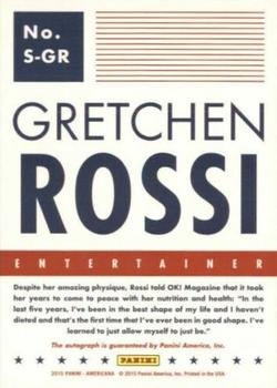2015 Panini Americana - Signatures #S-GR Gretchen Rossi Back