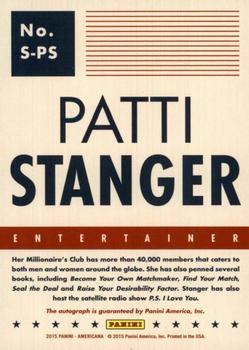 2015 Panini Americana - Signatures #S-PS Patti Stanger Back