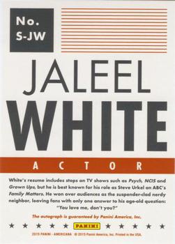 2015 Panini Americana - Signatures #S-JW Jaleel White Back