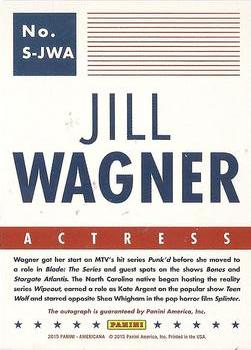 2015 Panini Americana - Signatures #S-JWA Jill Wagner Back