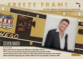 2015 Panini Americana - Freeze Frame #5 Steven Bauer Back