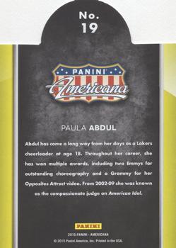 2015 Panini Americana - On the Tube Modern #19 Paula Abdul Back