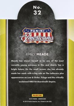 2015 Panini Americana - On the Tube Modern #32 Emily Meade Back