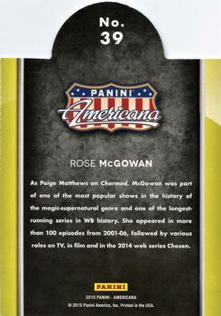 2015 Panini Americana - On the Tube Modern #39 Rose McGowan Back
