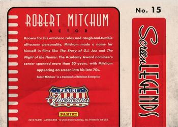 2015 Panini Americana - Screen Legends #15 Robert Mitchum Back