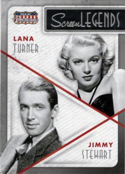 2015 Panini Americana - Screen Legends Co-stars #4 Jimmy Stewart / Lana Turner Front