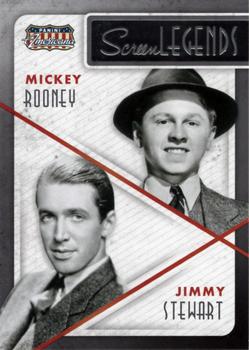 2015 Panini Americana - Screen Legends Co-stars #5 Jimmy Stewart / Mickey Rooney Front