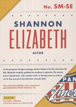 2015 Panini Americana - Star Materials #SM-SE Shannon Elizabeth Back