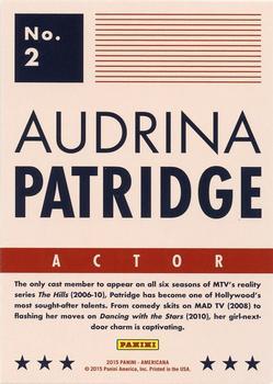 2015 Panini Americana - Red #2 Audrina Patridge Back