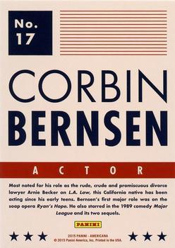 2015 Panini Americana - Red #17 Corbin Bernsen Back