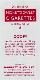1957 Barratt Walt Disney Characters 2nd Series #6 Goofy Back