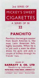1957 Barratt Walt Disney Characters 2nd Series #22 Panchito Back
