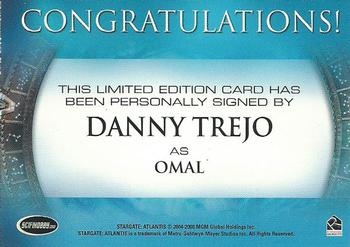 2009 Rittenhouse Stargate Heroes - Stargate Atlantis Autographs #DT Danny Trejo Back