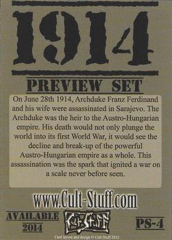 2014 Cult-Stuff 1914: The War Illustrated - Preview Set #PS-4 Archduke Ferdinand Back