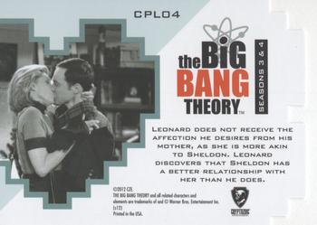 2013 Cryptozoic The Big Bang Theory Seasons 3 & 4 - Duos #CPLO4 Sheldon Cooper / Mrs. Hofstadter Back