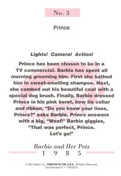 1991 Mattel Barbie #3 Prince Back