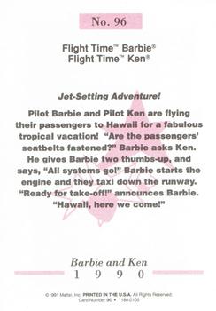1991 Mattel Barbie #96 Flight Time Barbie & Ken Back
