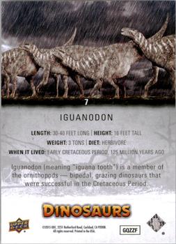 2015 Upper Deck Dinosaurs #7 Iguanodon Back