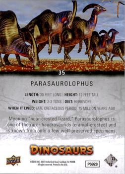2015 Upper Deck Dinosaurs #35 Parasaurolophus Back