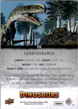 2015 Upper Deck Dinosaurs #66 Ceratosaurus Back