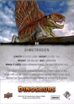 2015 Upper Deck Dinosaurs #88 Dimetrodon Back