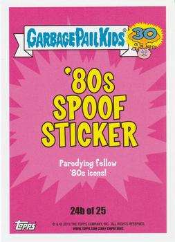 2015 Topps Garbage Pail Kids 30th Anniversary Series #24b Testy Ty Back