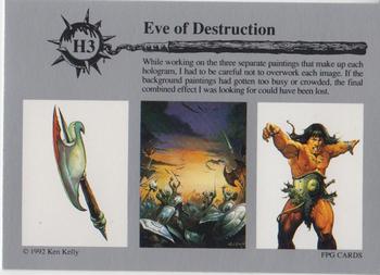 1992 FPG Ken Kelly - Hologram #H3 Eve of Destruction Back