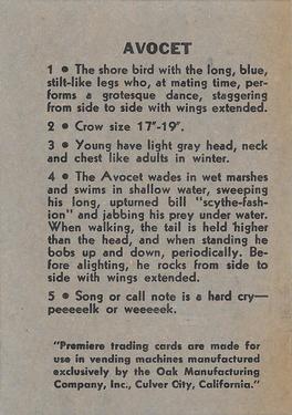 1958 Oak Manufacturing Birds #NNO Avocet Back