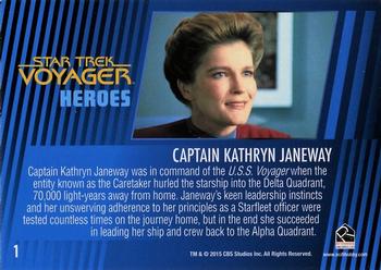 2015 Rittenhouse Star Trek: Voyager: Heroes and Villains #1 Captain Kathryn Janeway Back