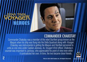 2015 Rittenhouse Star Trek: Voyager: Heroes and Villains #2 Commander Chakotay Back
