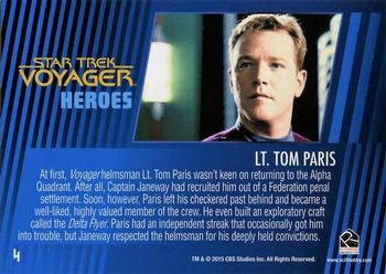 2015 Rittenhouse Star Trek: Voyager: Heroes and Villains #4 Lt. Tom Paris Back