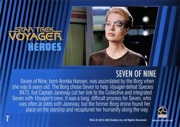 2015 Rittenhouse Star Trek: Voyager: Heroes and Villains #7 Seven of Nine Back