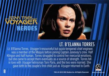 2015 Rittenhouse Star Trek: Voyager: Heroes and Villains #8 Lt. B'Elanna Torres Back