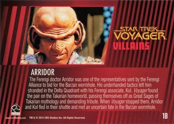 2015 Rittenhouse Star Trek: Voyager: Heroes and Villains #18 Arridor Back