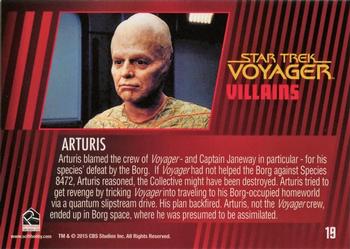 2015 Rittenhouse Star Trek: Voyager: Heroes and Villains #19 Arturis Back