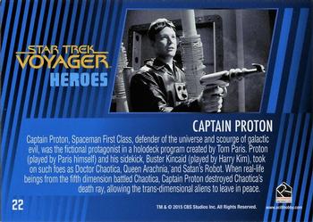 2015 Rittenhouse Star Trek: Voyager: Heroes and Villains #22 Captain Proton Back