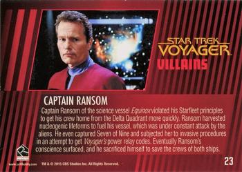 2015 Rittenhouse Star Trek: Voyager: Heroes and Villains #23 Captain Ransom Back