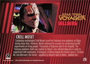 2015 Rittenhouse Star Trek: Voyager: Heroes and Villains #25 Crell Moset Back