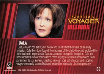 2015 Rittenhouse Star Trek: Voyager: Heroes and Villains #26 Dala Back