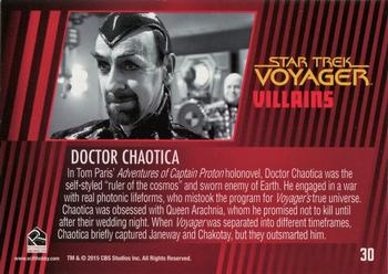 2015 Rittenhouse Star Trek: Voyager: Heroes and Villains #30 Doctor Chaotica Back