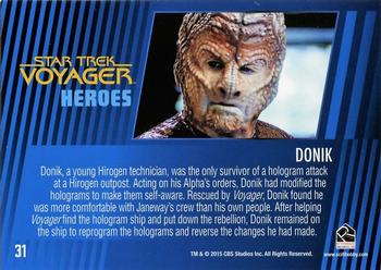 2015 Rittenhouse Star Trek: Voyager: Heroes and Villains #31 Donik Back