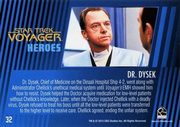 2015 Rittenhouse Star Trek: Voyager: Heroes and Villains #32 Dr. Dysek Back