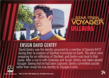 2015 Rittenhouse Star Trek: Voyager: Heroes and Villains #34 Ensign David Gentry Back